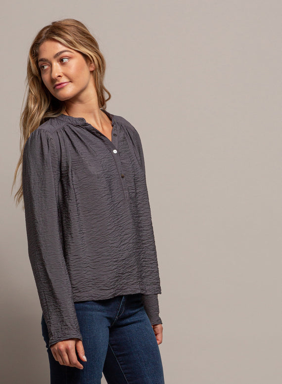 Crinkle Satin Blouse